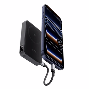 Cuktech WPB100 akupank 10 000 mAh, Qi2, 30 W, magnetkinnituse ja toega – must