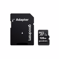 GOODRAM Memory MicroSD Card - 128GB with adapter UHS I CLASS 10 100MB/s