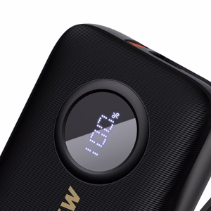 Dudao K14 10000mAh power bank with USB-C / Lightning cables - black