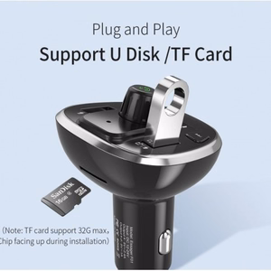 Autolaadija Essager "Dynamic" Hõbedane (laadija/ FM transmitter/ USB memory/ hands free)