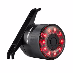 Rockbros Q1 tagumine jalgrattatuli 7 värvi LED + USB-C - USB-A kaabel - must