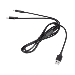 Kaks-ühes USB-A–USB-C/Lightning kaabel, 1 m
