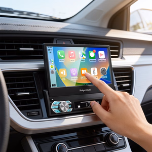 Автомагнитола Kruger&Matz KM2018 с выдвижным 7-дюймовым экраном, CarPlay/Android Auto