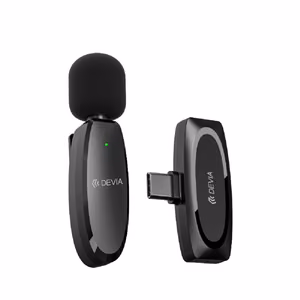 Devia mikrofon nutitelefoni Kintone USB-C jaoks - must