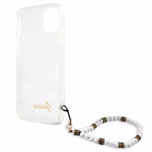 Guess GUHCP13MKPSWH iPhone 13 6.1" прозрачный жёсткий чехол White Pearl