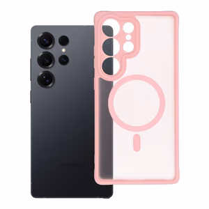 FULL MATTE MAG COVER Ümbris compatible with MagSafe jaoks SAMSUNG S25 Ultra jasny różowy