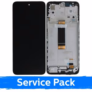 LCD ekraan ühilduv Xiaomi Redmi 12 4G / Redmi 12 5G / Poco M6 Pro 5G must raamiga (Service Pack)