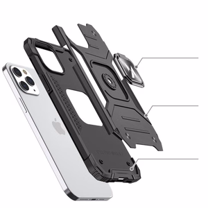 Wozinsky Ring Armor Case Kickstand Tough Rugged Cover for iPhone 13 Pro Max roosakas kuldne