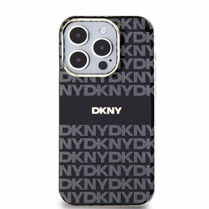 DKNY IML Mono & Stripe MagSafe ümbris jaoks iPhone 15 Pro Max - must