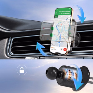 Must 3-in-1 autohoidik Wozinsky WUS-CF29 armatuurlauale, esiklaasile ja ventilatsiooniavasse