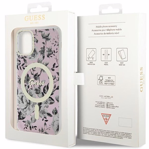 Guess GUHMN61HCFWSP iPhone 11 / Xr 6.1" roosa/roosa hardcase Flower MagSafe
