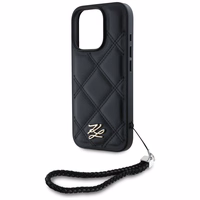 Karl Lagerfeld Quilted Initial Logo & Chain Strap iPhone 16 Pro Ümbris - Must