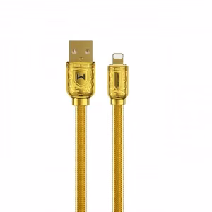 USB kaabel WK Design Golden Series kuldne Lightning 100cm (kuni 6A)