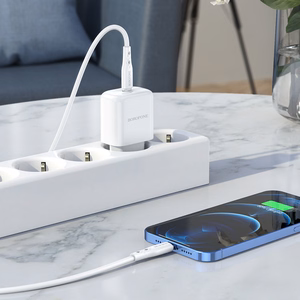 Borofone Wall charger BN3 Premium - Type C - QC 3.0 PD 2.0 20W white