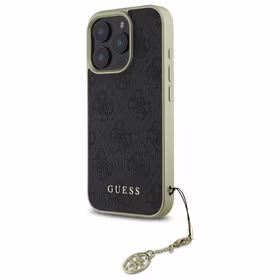 Guess 4G Charms Collection ümbris jaoks iPhone 16 Pro Max - must