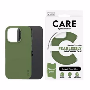 CARE by PanzerGlass Fashion Ümbris iPhone 16 Pro 6.3" roheline/roheline MagSafe 1386