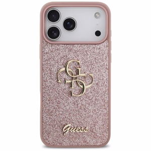 Guess Fixed Glitter Big 4G ümbris iPhone 18 Pro Max / 17 Pro Max jaoks, roosa
