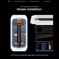 Spigen Glas.tR EZ Fit Privacy Karastatud klaas jaoks iPhone 16 Pro / 17 / 17 Pro - 2 pcs.