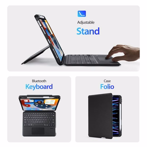 DUX DUCIS case DK foldable with Wireless Keyboard jaoks iPad 4/5/6/iPad Pro 11 (2018/2020/2021/2022) must
