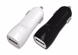 Car laadija Tellos with USB connector (dual) (1A+2A) valge