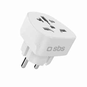 SBS Shucko/EU Travel Adapter - Universal - Valge
