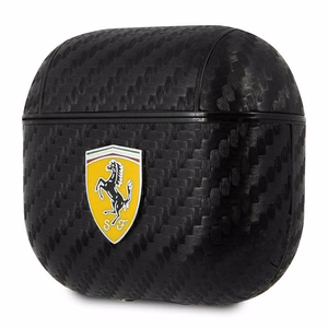 Ferrari FESA3CABK AirPods 3 чехол чёрный/чёрный On Track PU Carbon