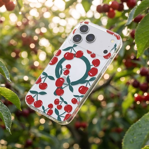Cherry Mag ümbris iPhone 16 Pro Max 6,9" jaoks läbipaistev