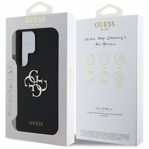 Guess Silicone Big 4G Logo Bottom Script ümbris jaoks Samsung Galaxy S25 Ultra - must