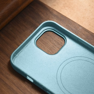 iCarer Litchi Premium nahkümbris iPhone 14 Magnetic Leather Case MagSafe rohelisega (WMI14220709-GN)
