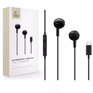 Tech-Protect Ultraboost Core G4 juhtmega kõrvaklapid USB-C pistikuga – must