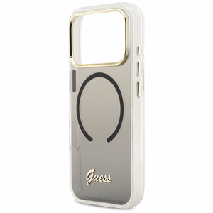Guess IML Gradient Script Metal MagSafe чехол iPhone 17 Pro - черный