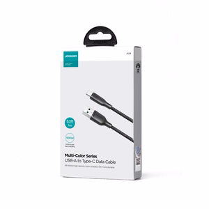 Joyroom Multi-Color Series S-A34 USB-A / USB-C kaabel 100W 1m - must