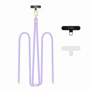 TECH-PROTECT C7S nöörist crossbody rihm lavendel/kuldne