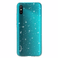 Crystal Glitter Ümbris do Xiaomi Redmi 9A Hõbedane