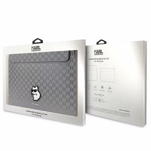 Karl Lagerfeld Saffiano Monogram Choupette ümbris jaoks a 14" laptop - hõbedane