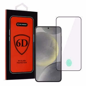 Tel Protect Full Glue 6D Karastatud klaas jaoks SAMSUNG GALAXY S24 must (with fingerprint unlock)