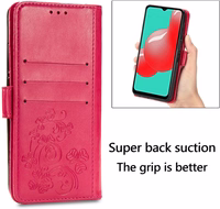 Ümbris Flower Book Samsung A356 A35 5G rose-punane