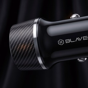 Blavec BS-03B-C Carbon autolaadija USB + Type C QC 3.0 18W PD 30W koos Type C - Type C kaabliga must