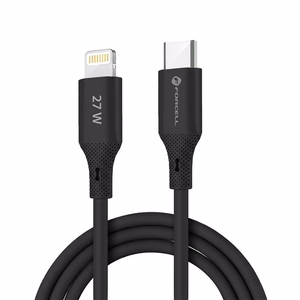 Kaabel USB C to Lightning Forcell F-Energy PD 3A 27W Silikoon 1 m C346 must