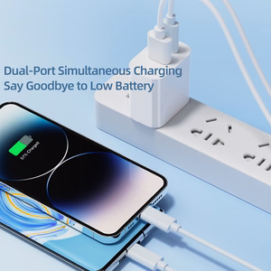 Rock Wall laadija T43  - USB + Type C - QC 3.0 PD 20W 3A valge