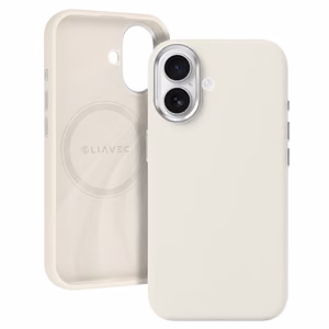 Liavec Silky чехол с металлической рамкой камеры для Iphone 17 бежевый