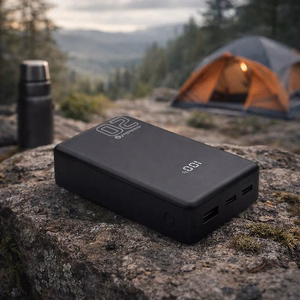 Välisaku 20 000mAh, 1x USB, 2x USB-C, 20W, QC4+, LCD ekraan, must