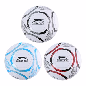 Slazenger 32 paneeliga treeningjalgpall, suurus 5, valge ja punane