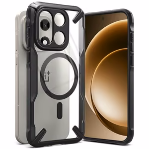 Ringke Fusion X Magnetic MagSafe Ümbris jaoks OnePlus 15 - Läbipaistev must