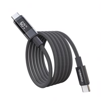 Choetech XCC-1068 PD 60W USB-C - USB-C Cable with Display 1.2 m - Black