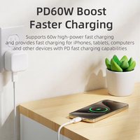 Rock Kaabel P8 Basic Series - Type C to Type C - PD 60W 3A 1 metre valge