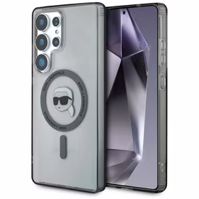 KARL LAGERFELD ümbris jaoks SAMSUNG S25 Ultra KLHMS25LHLSKIK (Magnetic IML Metal K. Heads) must