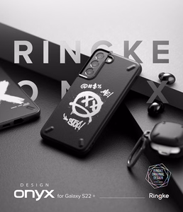 Ringke Onyx Design vastupidav TPU kate Samsung Galaxy S22 + (S22 Plus) must (Graffiti) ()
