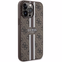 Guess 4G Printed Stripes MagSafe ümbris jaoks iPhone 15 Pro Max - brown