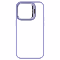 Tel Protect Kickstand Ümbris + camera glass (lens) jaoks Iphone 15 Pro Max light purple